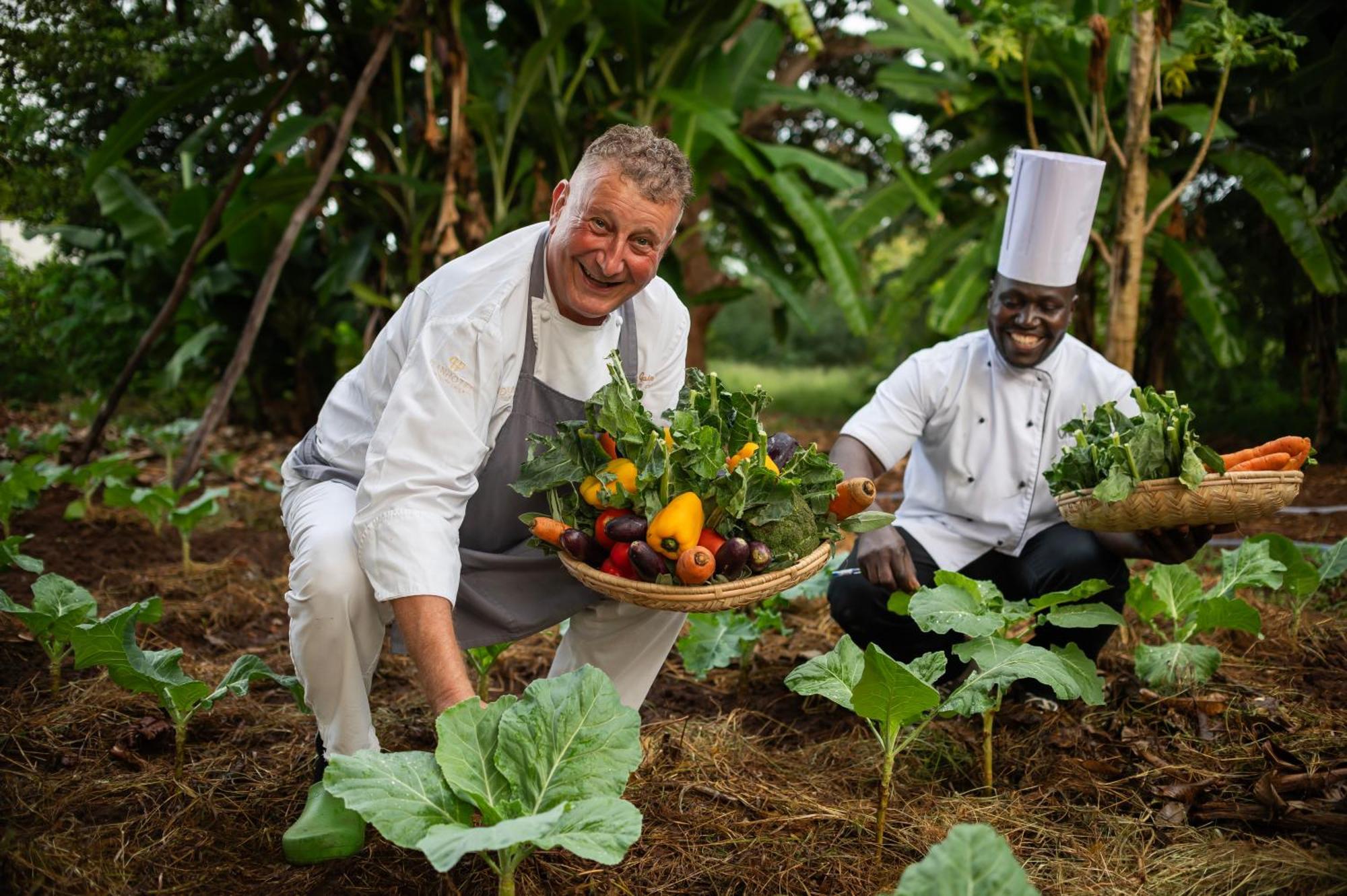Diamonds Leisure Beach & Golf Resort Diani Beach Esterno foto Chef and his sous-chef in the kitchen garden